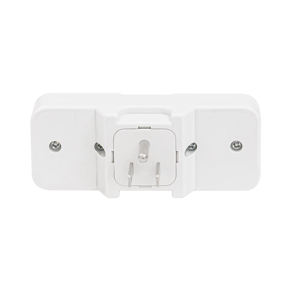 ปลั๊กแปลง 3 ขาแบน 2 ช่อง มีสวิตช์ ELECKTA ELTW-B 10 แอมป์ สีขาว