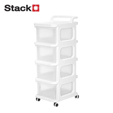 ตู้ลิ้นชัก 4 ชั้น STACKO DEW 38X30X86.5 ซม. สีใส_1