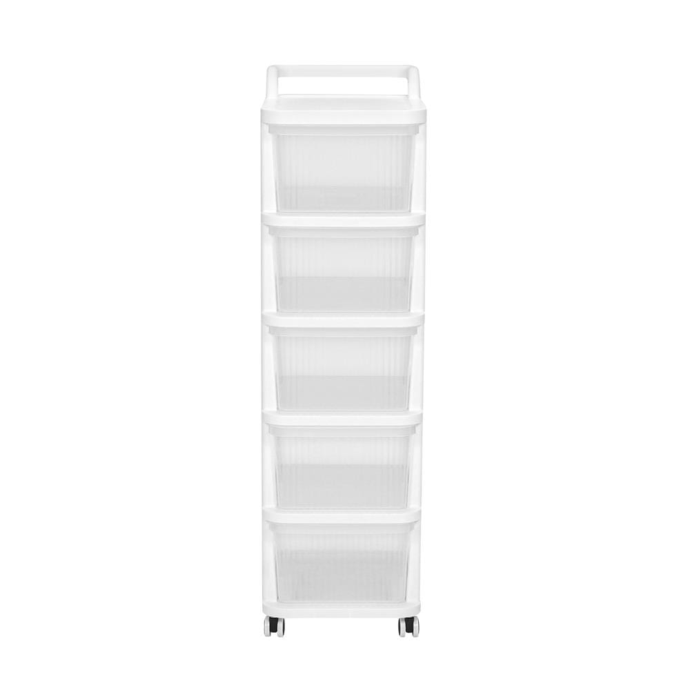 ตู้ลิ้นชัก 5 ชั้น STACKO DEW 38X30X105.5 ซม. สีใส