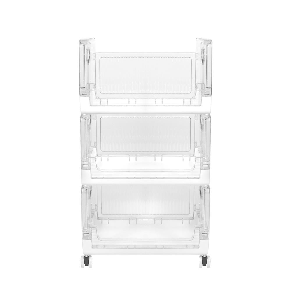 ชั้นวางของพับได้ 3 ชั้น STACKO SKY 42X28X71.7 ซม. สีใส