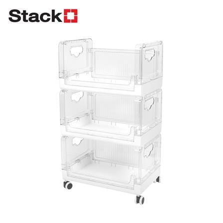 ชั้นวางของพับได้ 3 ชั้น STACKO SKY 42X28X71.7 ซม. สีใส_1