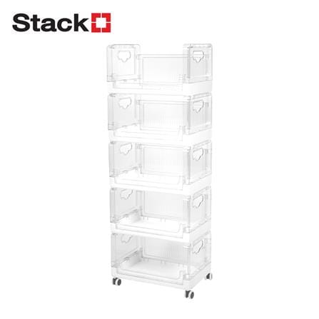 ชั้นวางของพับได้ 5 ชั้น STACKO SKY 42X28X115.7 ซม. สีใส_1
