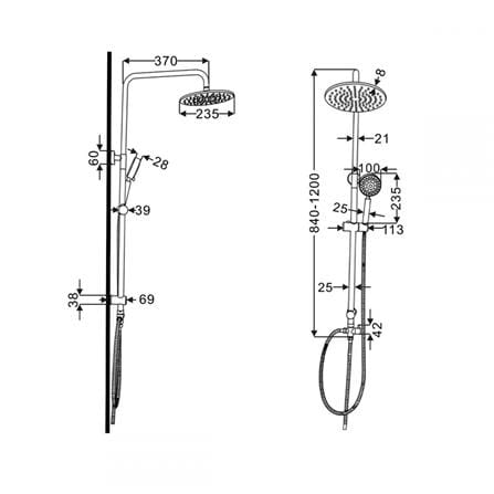 ฝักบัว RAIN SHOWER RASLAND F611-31313_1