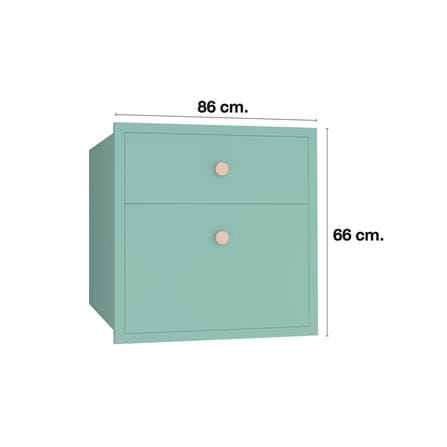 ตู้ลิ้นชัก MJ DOT 86x66 ซม. สี PASTEL MINT_3