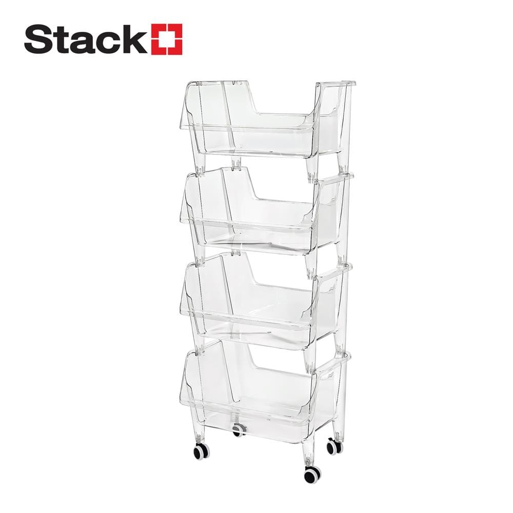 ชั้นวางของ 4 ชั้น STACKO KLARO 42X32.5X103.5 ซม. สีใส_0