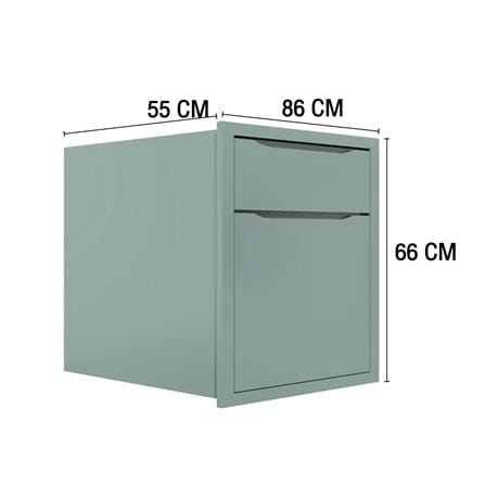 ตู้ลิ้นชัก MJ ECO 86x66 ซม. สี SEA SALT_3