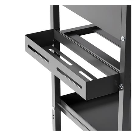 ชั้นวางของเหล็ก 3 ชั้น พร้อมลิ้นชัก มีล้อ STACKO URBAN 66.5X40X89 ซม. สีดำ_1