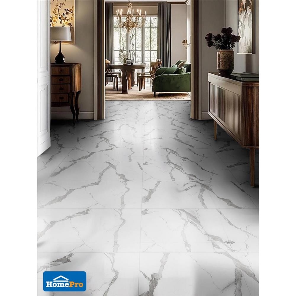 กระเบื้องพื้นพอร์ซเลน 80x160 ซม. DURAGRES เพียริน่า เบียงโค่ ขาว 2.56 ตร.ม.