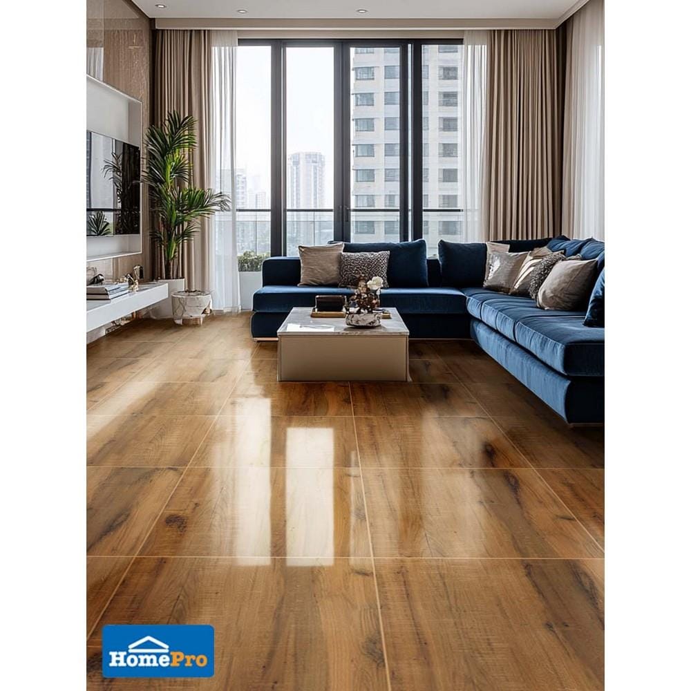 กระเบื้องพื้นพอร์ซเลน 60x60 ซม. DURAGRES โคอะวู้ด บราวน์ A 1.44 ตร.ม.