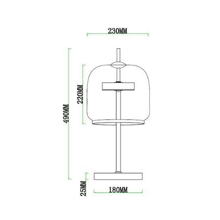 ไฟตั้งโต๊ะ LED CARINI T2451011 8 วัตต์ สีใส/ทอง_6