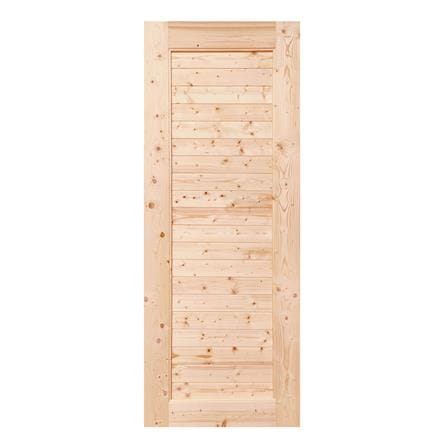 ประตูไม้สนนิวซีแลนด์ ไม่เจาะลูกบิด MODERN DOORS CE-04 ลวดลาย 70X200 ซม. สีธรรมชาติ_0