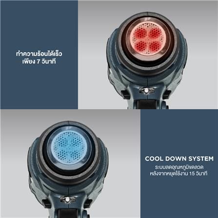 เครื่องเป่าลมร้อนไร้สาย (เฉพาะตัวเครื่อง) ROWEL DHG530-B 20 โวลต์_4