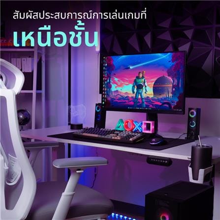 โต๊ะเกมมิ่งปรับระดับไฟฟ้า BEWELL TBS05-140 ACC05-BK 140 ซม. สีดำ_7