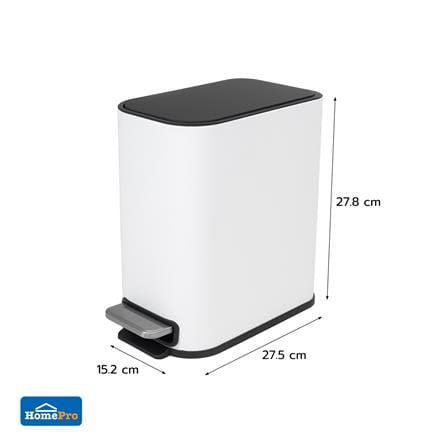 ถังขยะเหยียบเหลี่ยม ACCO SLOW STYLISH 5 ลิตร สีขาว_7