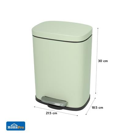 ถังขยะเหยียบเหลี่ยม ACCO TAFIA 5 ลิตร สีเขียว_7