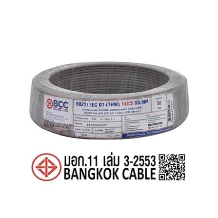 สายไฟ THW IEC01 BCC 1X2.5 ตร.มม. 50 ม. สีเทา_3