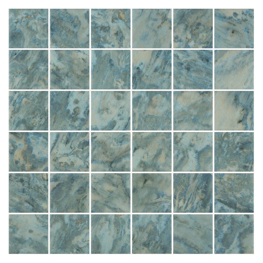 โมเสคพอร์ซเลน 30x30 ซม. TARA OASIS BLUE(48)