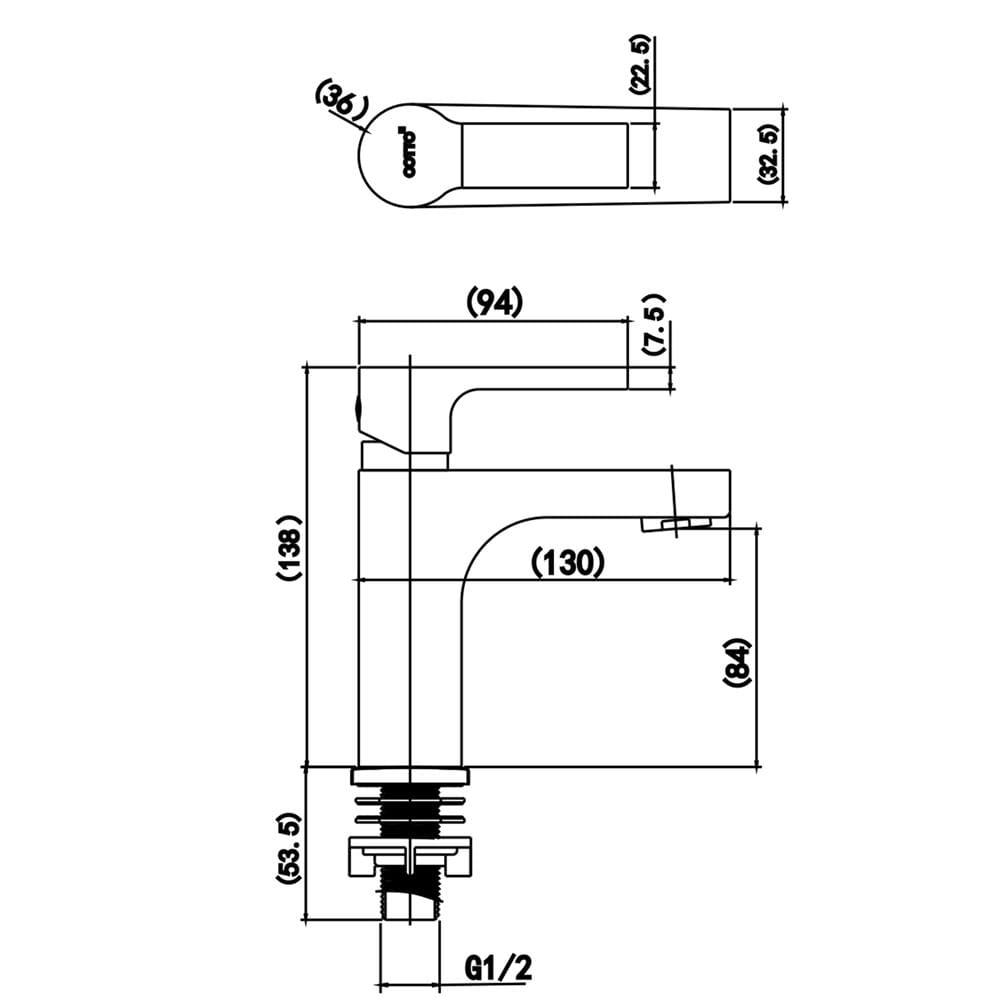 ก๊อกอ่างล้างหน้าเดี่ยวเคาน์เตอร์ COTTO CT1401(HM)