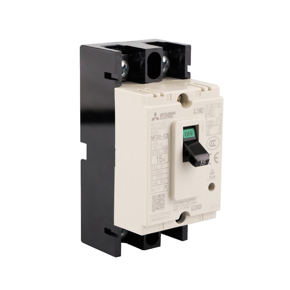 เซอร์กิตเบรกเกอร์ 2 โพล 1 เฟส MITSUBISH NF30CS 15 แอมป์ 2.5 KA 220 โวลต์