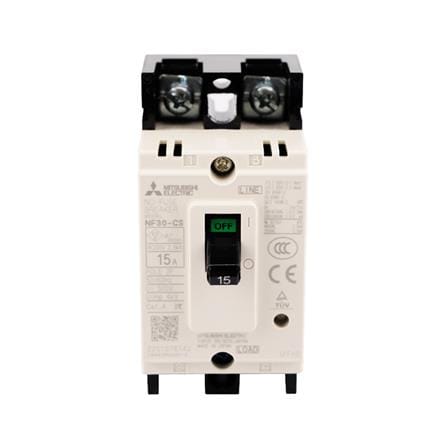 เซอร์กิตเบรกเกอร์ 2 โพล 1 เฟส MITSUBISH NF30CS 15 แอมป์ 2.5 KA 220 โวลต์_0