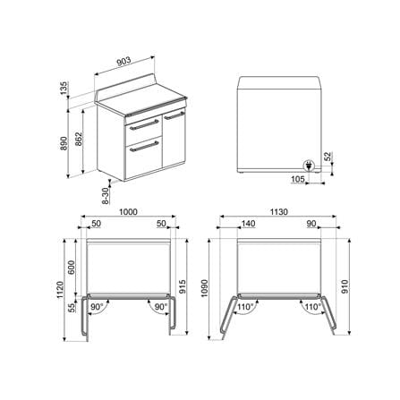 เตาปรุงอาหารเพลท SMEG TR93IP2_2