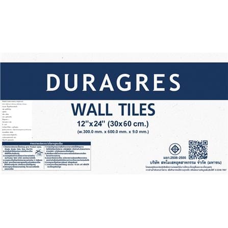 กระเบื้องผนัง 30x60 ซม. DURAGRES ทาร์ทูโฟ เกรย์ A 0.9 ตร.ม._6