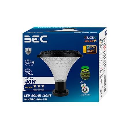 ไฟหัวเสา SOLAR BEC HAWAII-O 40 วัตต์ DAYLIGHT/COOL WHITE/WARM WHITE สีดำ_3