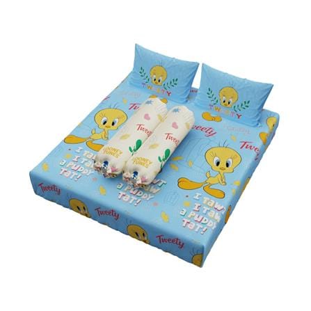 ชุดผ้าปูที่นอน 6 ฟุต (จำนวน 5 ชิ้น) PREMIER SATIN TWEETYS FJ006_1