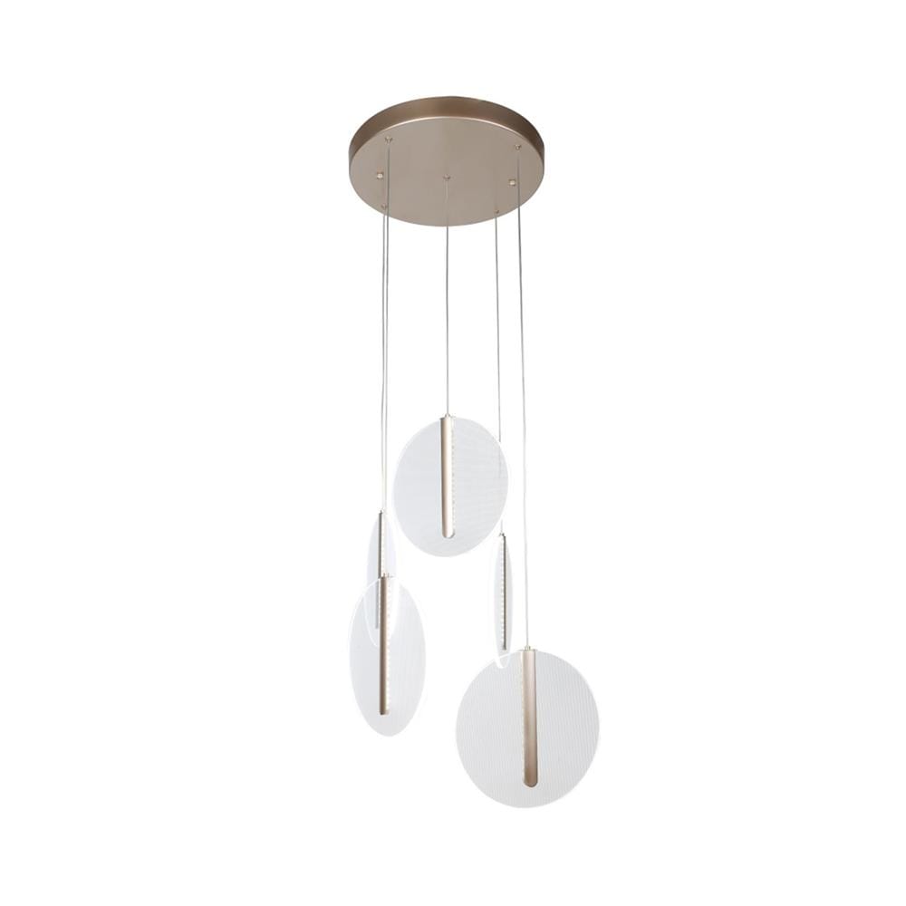 ไฟช่อ LED CARINI MD088-3669-5 30 วัตต์ DAYLIGHT/COOL WHITE/WARM WHITE สีทอง/ขาว 5 หัว