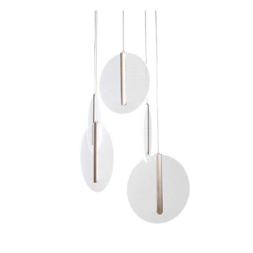 ไฟช่อ LED CARINI MD088-3669-5 30 วัตต์ DAYLIGHT/COOL WHITE/WARM WHITE สีทอง/ขาว 5 หัว