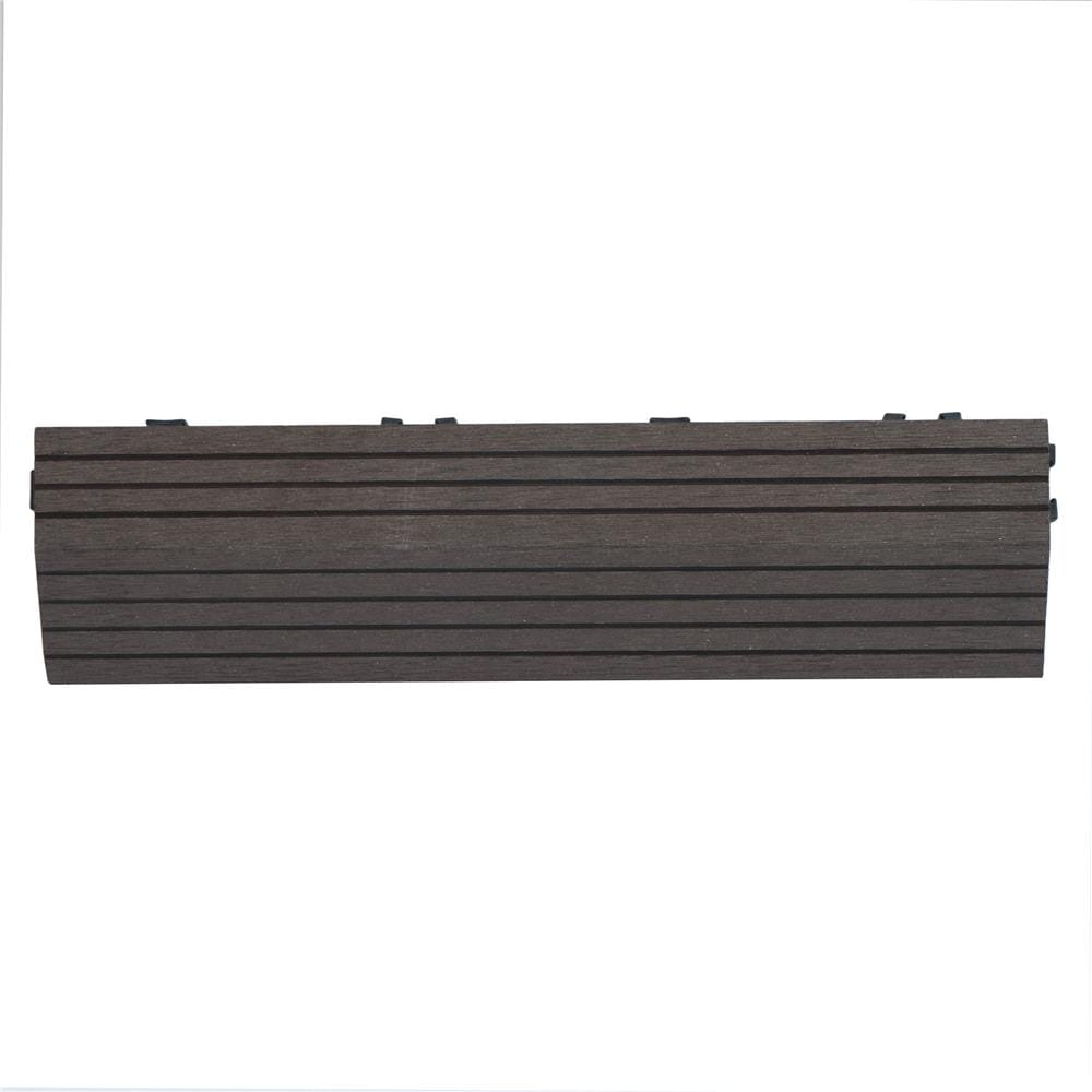 ตัวจบทางเท้า WPC ลายตรง SPRING 30X7.5 ซม. สีดาร์คคอฟฟี่