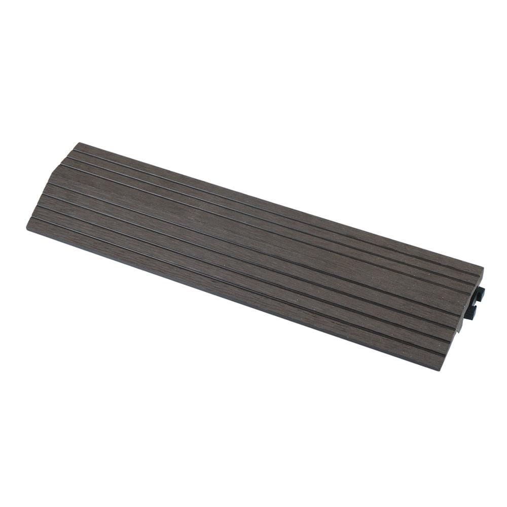 ตัวจบทางเท้า WPC ลายตรง SPRING 30X7.5 ซม. สีดาร์คคอฟฟี่