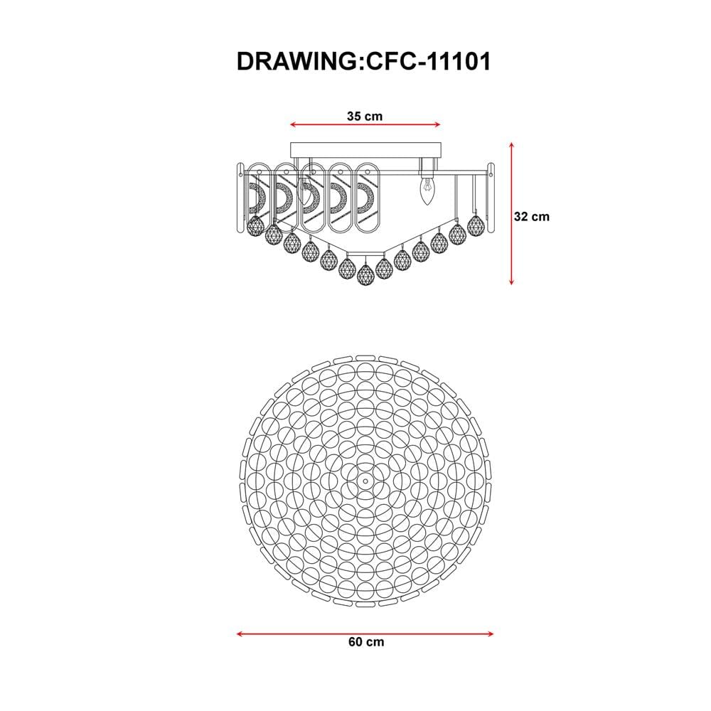 ไฟถาด LED EVL CFC-11101 80 วัตต์ DAYLIGHT/COOL WHITE/WARM WHITE สีทอง/ใส 1 หัว