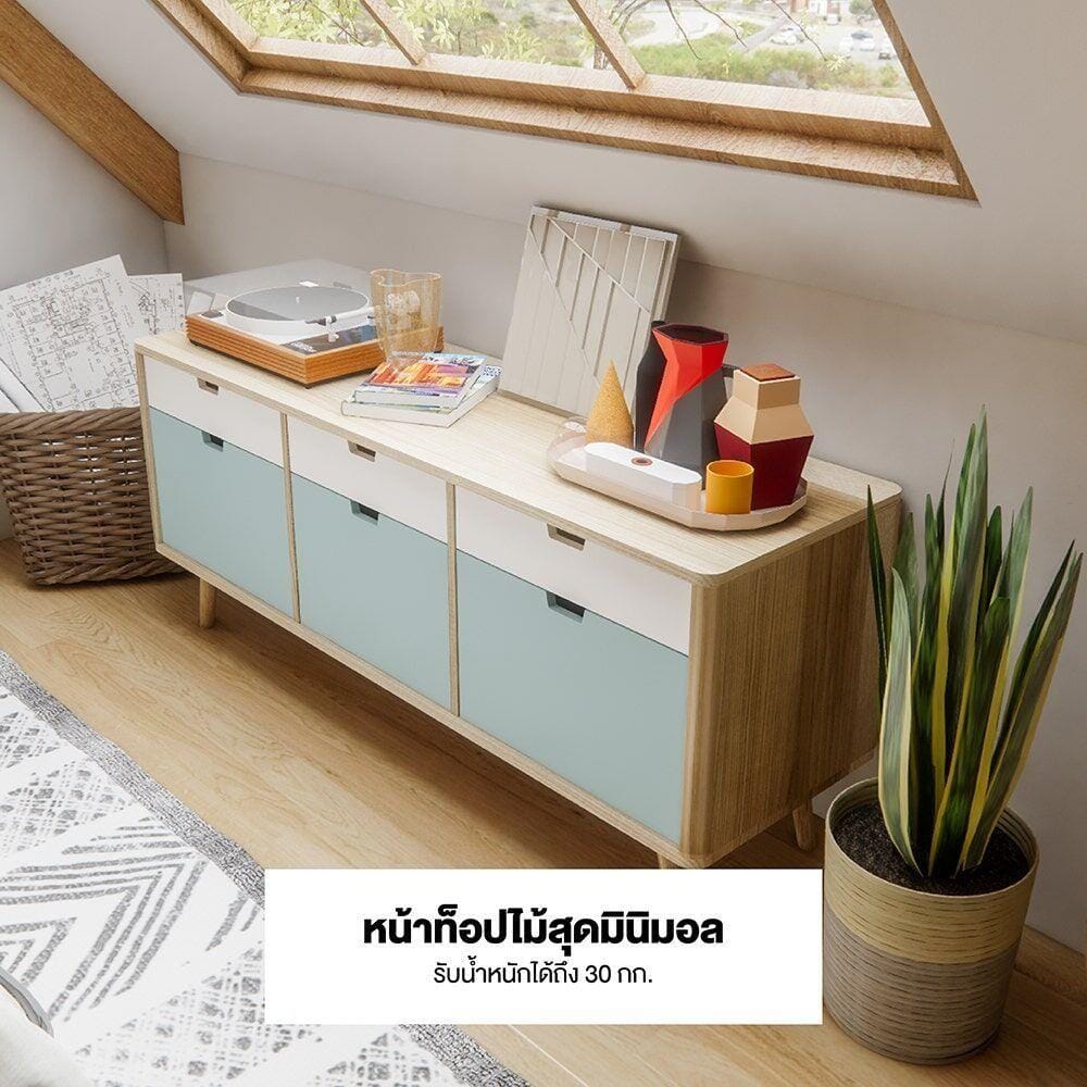 ตู้วางทีวี KONCEPT WIB 19197963 150 ซม. สีขาว/ฟ้า