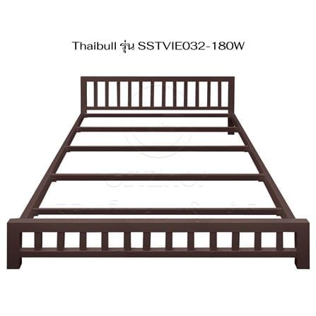 เตียงเหล็ก 6 ฟุต THAIBULL SSTVIE032-180W สีน้ำตาล_4