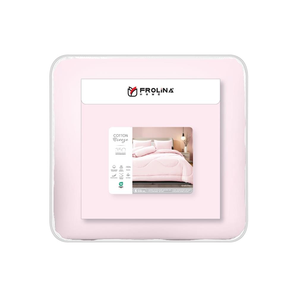 ชุดผ้าปูที่นอน 5 ฟุต (ชุด 6 ชิ้น) FROLINA COTTON BREEZE CBSF002