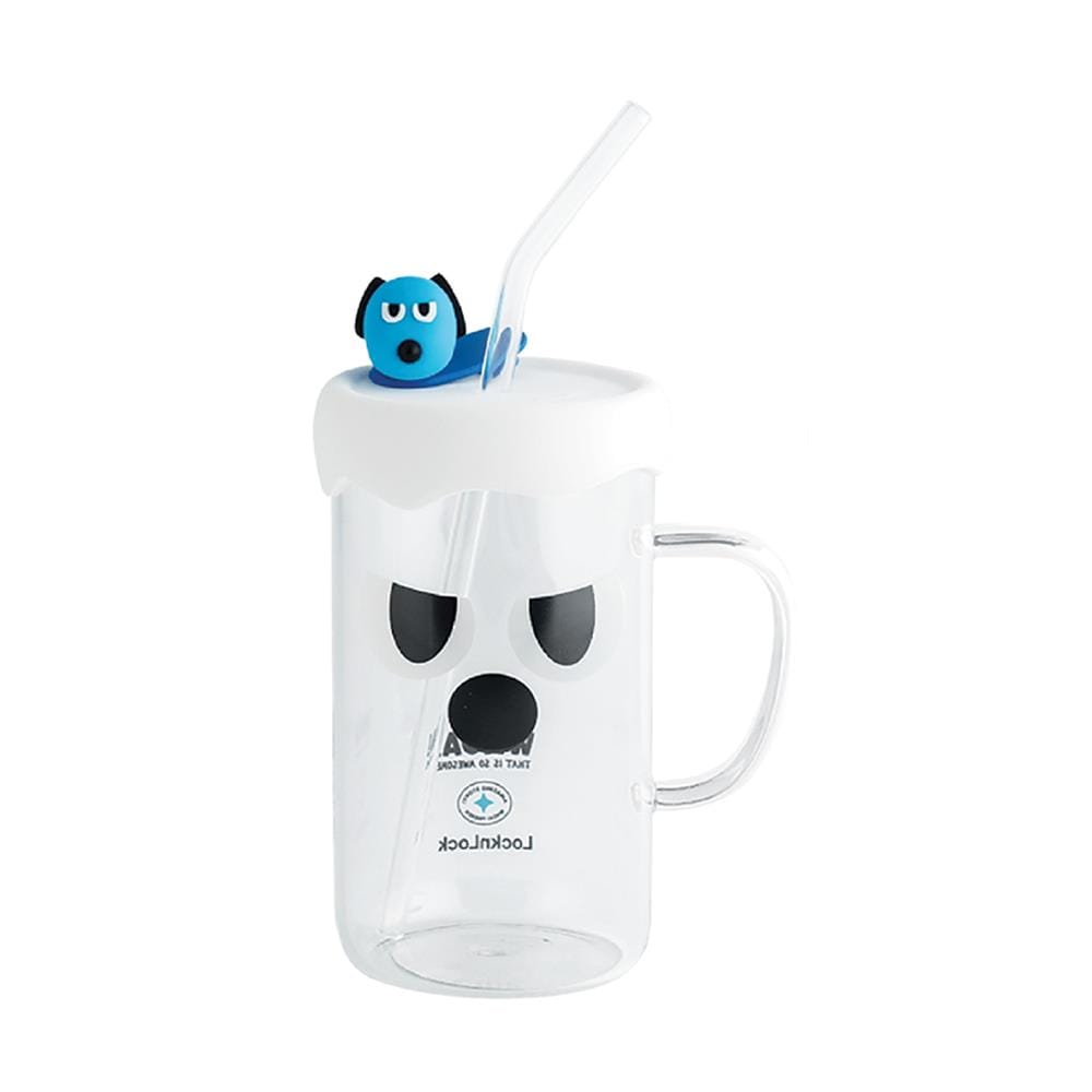 แก้วน้ำ 600 มล. LOCKNLOCK CAFE GLASS BOTTLE สีขาว