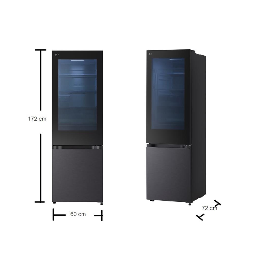 ตู้เย็น 2 ประตู LG GN-V389FQEF.AEPPLMT ฟรีซล่าง 12 คิว สีดำด้าน