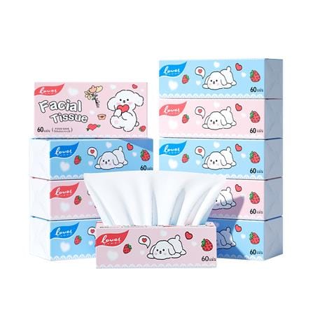 กระดาษเช็ดหน้า LOVER HANDS DOG 60 แผ่น (25 ห่อ/ลัง)_0