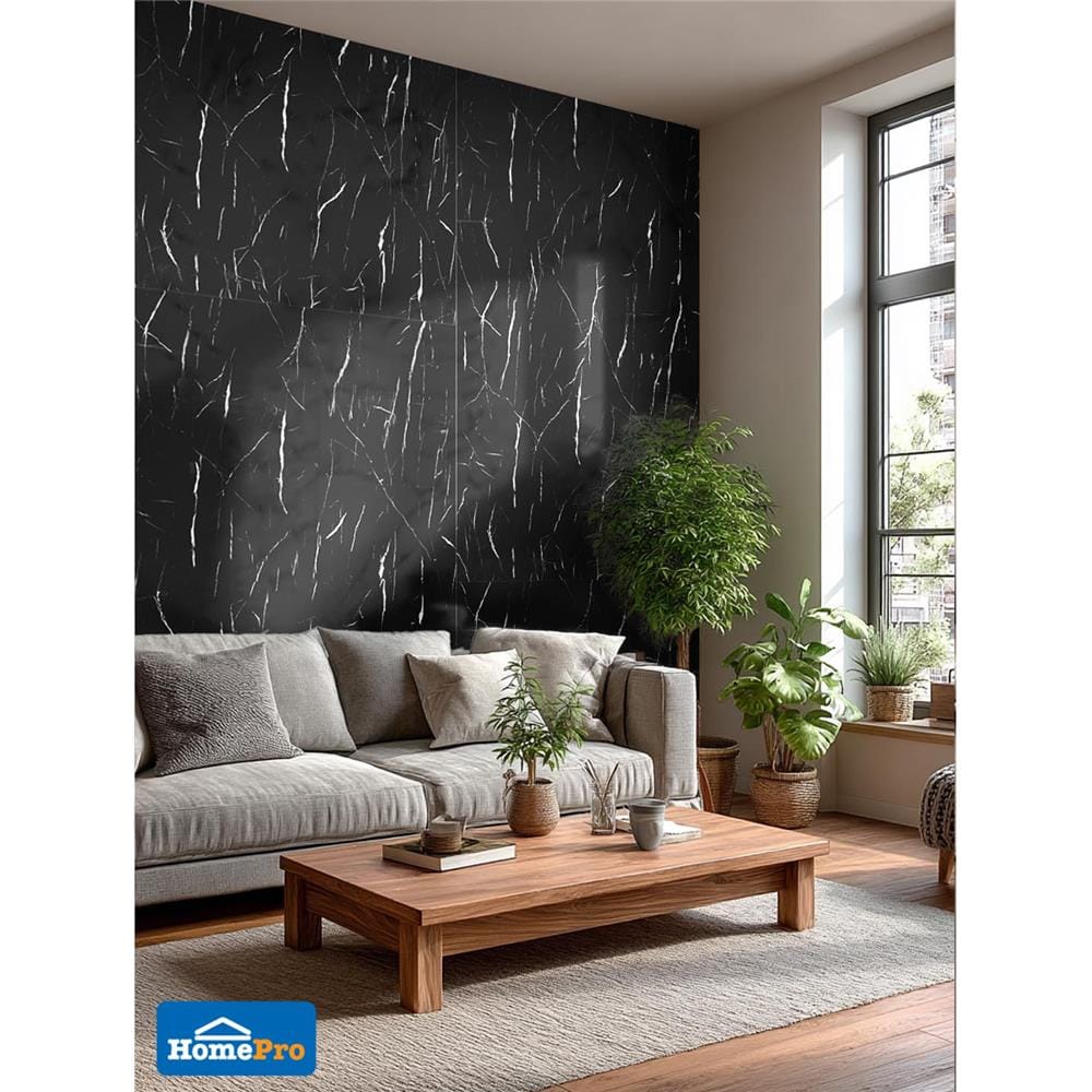 แผ่นตกแต่งผนัง SPC WALL PANEL 122x244 ซม. TARA ลอเรนต์ ดำ