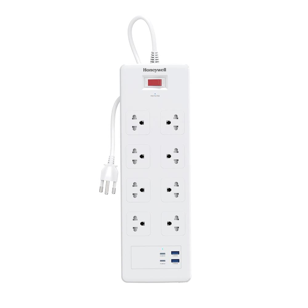 ปลั๊กป้องกันไฟกระชาก 8 ช่อง 2 USB 2 PD HONEYWELL
