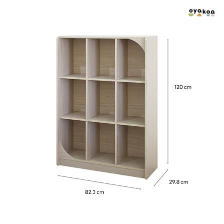 ตู้เก็บของโล่งสำหรับเด็ก 9 ช่อง OYAKOO CHARLIE’S CUBE 82.3 ซม. สีไวท์โอ๊ค_6