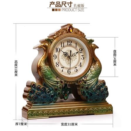 นาฬิกาตั้งโต๊ะ INTERY CT027C009_04 12.20 นิ้ว สีฟ้า/เขียว/ทอง_5