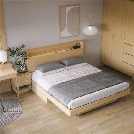 เตียง 6 ฟุต SB FURNITURE HAGI 19217661 สี MONACO OAK_5