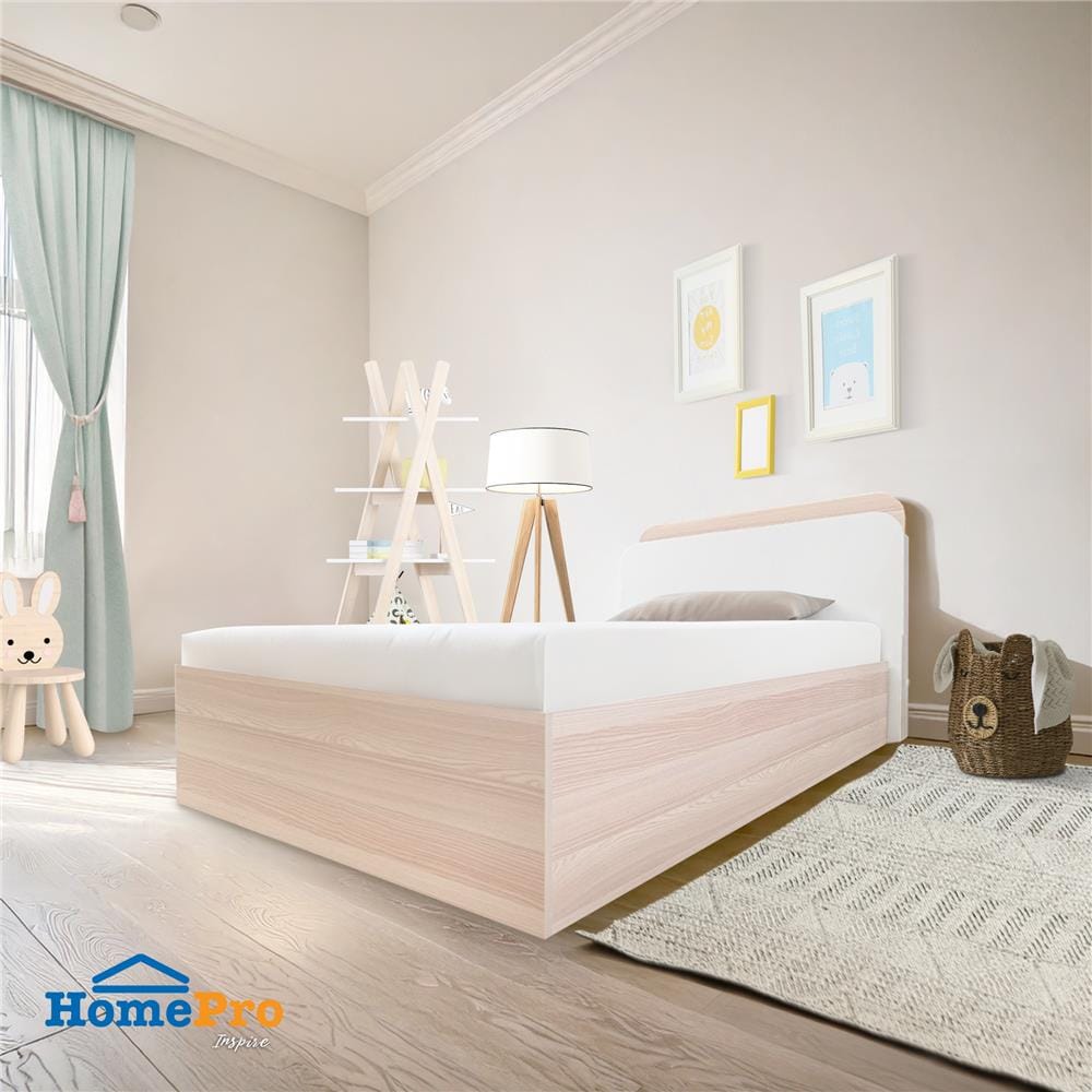 เตียงเด็ก 3.5 ฟุต FURDINI TORI สี PINEOAK/ขาว/เทา