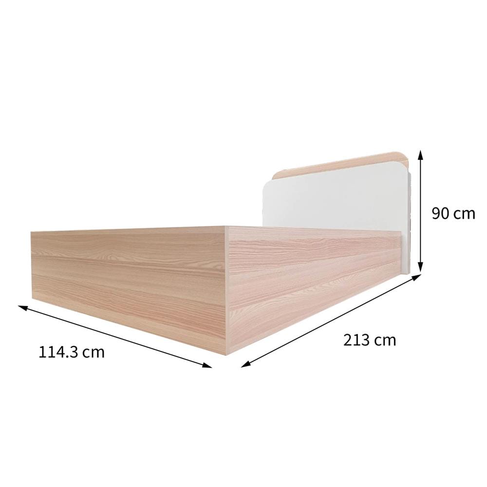 เตียงเด็ก 3.5 ฟุต FURDINI TORI สี PINEOAK/ขาว/เทา