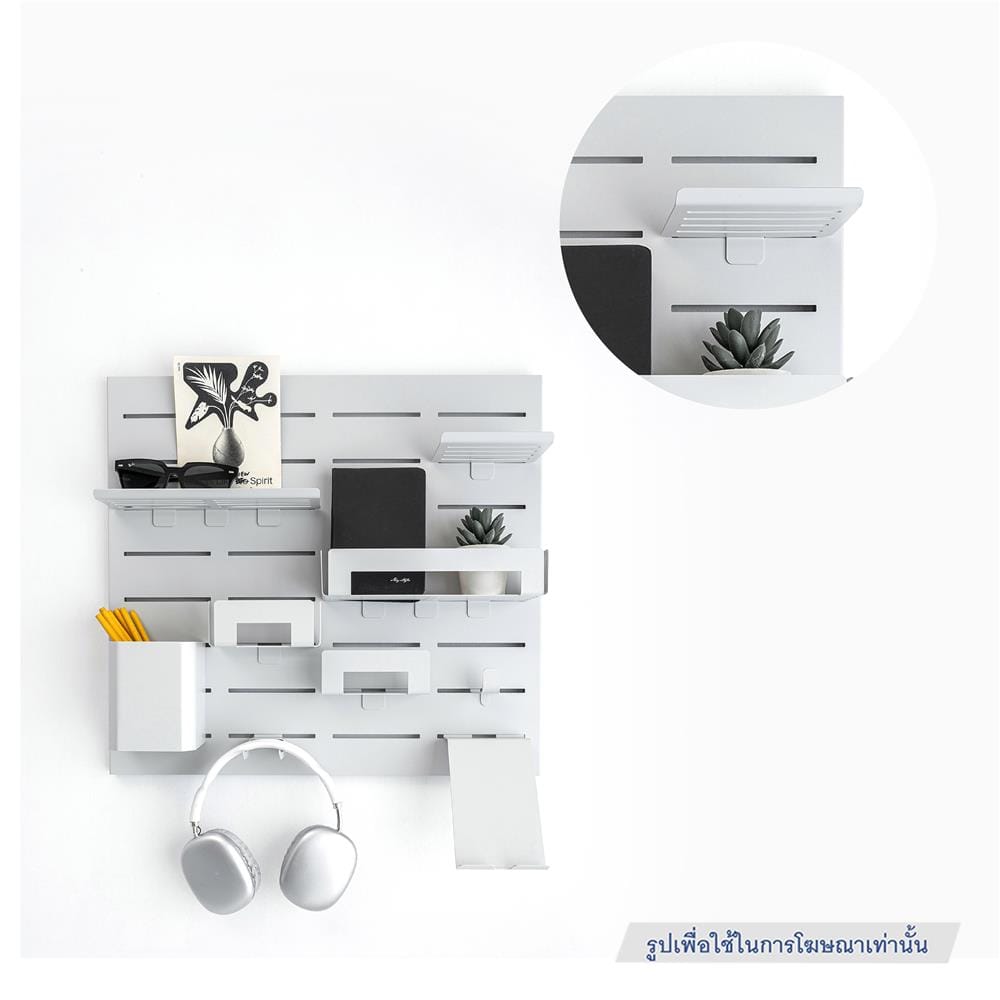 แผ่นชั้นวางของเหล็ก SPACEMAKER 12.4X9X4.6 ซม. สีดำ