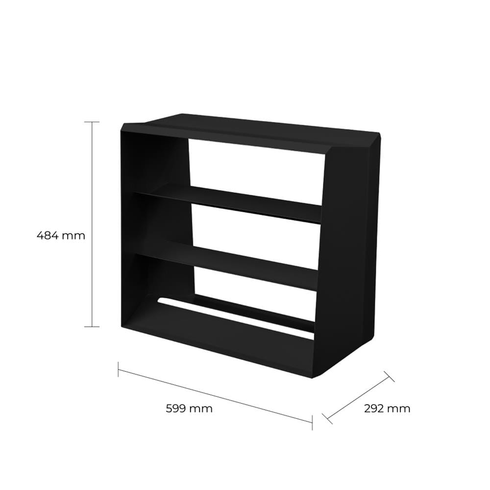 ชั้นวางรองเท้าเหล็ก 3 ชั้น SPACEMAKER A3-005-B 59.9X29.2X48.4 ซม. สีดำ