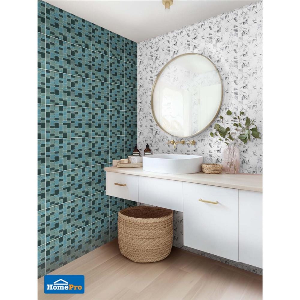 โมเสคแก้ว 30x30 ซม. DURAGRES สโมคกี้ เทา
