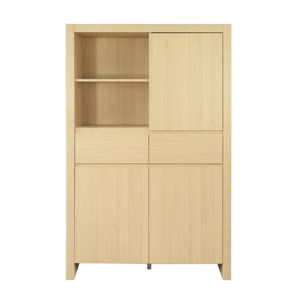 ตู้สูงบานผสม FURDINI TUSCANI 100 ซม. สี NT OAK